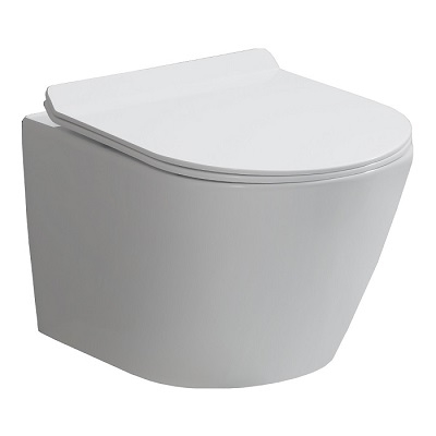 EVEREST MAIOR TORNADO 500 INVISIBLE WC ŠKOLJKA RIMLESS KONZOLNA+WC DASKA S CLOSE